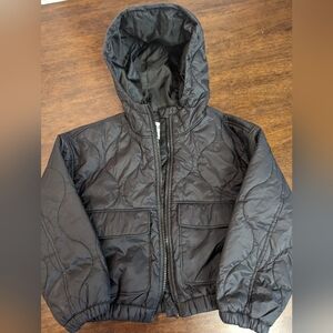 Old Navy, puffer jacket, black,.girls size 6/7